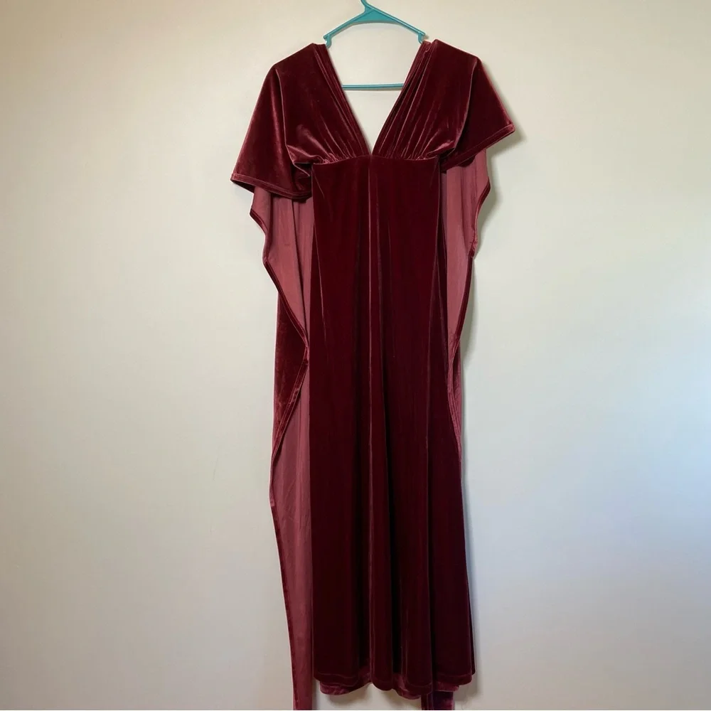 Revelry Micah Convertible Velvet Dress Bridesmaid - Picture 2 of 8